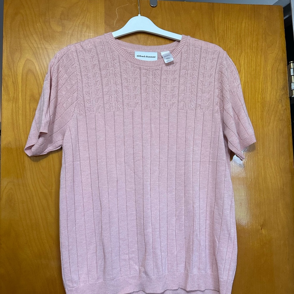 Alfred Dunner Light Pink Knit Top